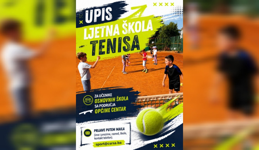 Počele prijave za besplatnu ljetnu školu tenisa za mališane