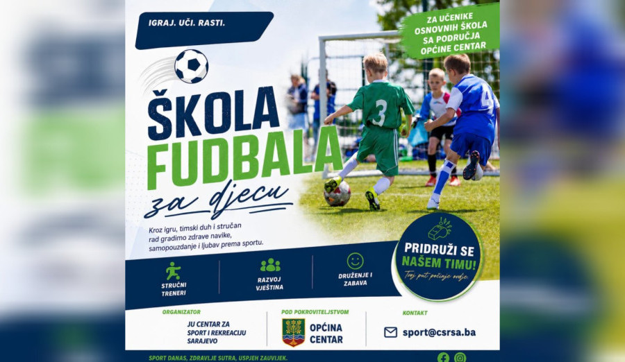 Počele prijave za besplatnu ljetnu školu fudbala za osnovce