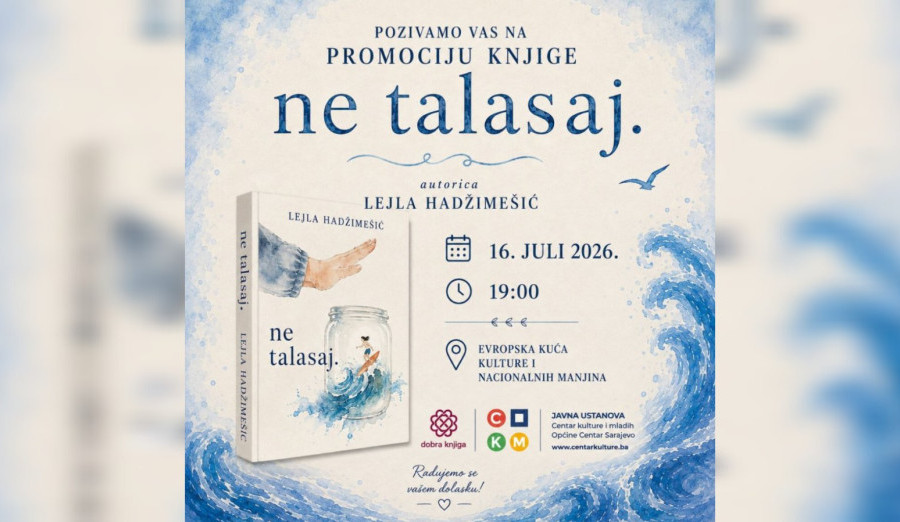 Sutra promocija knjige „Ne talasaj“ autorice Lejle Hadžimešić