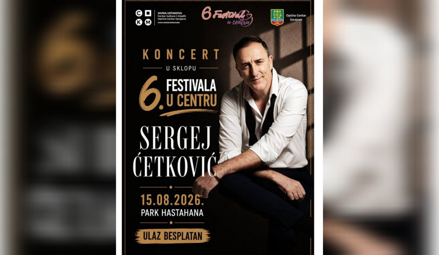 Festival u Centru otvara svoja vrata uz koncert Sergeja Ćetkovića