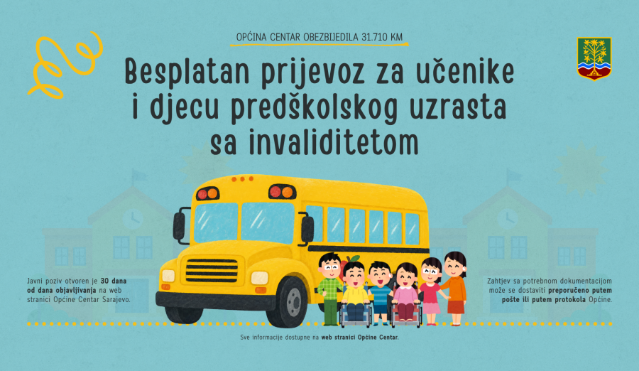 Besplatan prijevoz za učenike i djecu predškolskog uzrasta sa invaliditetom