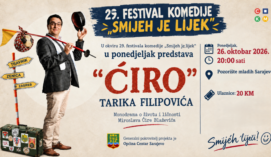 U ponedjeljak predstava „Ćiro“ Tarika Filipovića